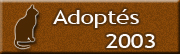 Chats adoptés en 2003