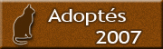 Chats adoptés en 2007